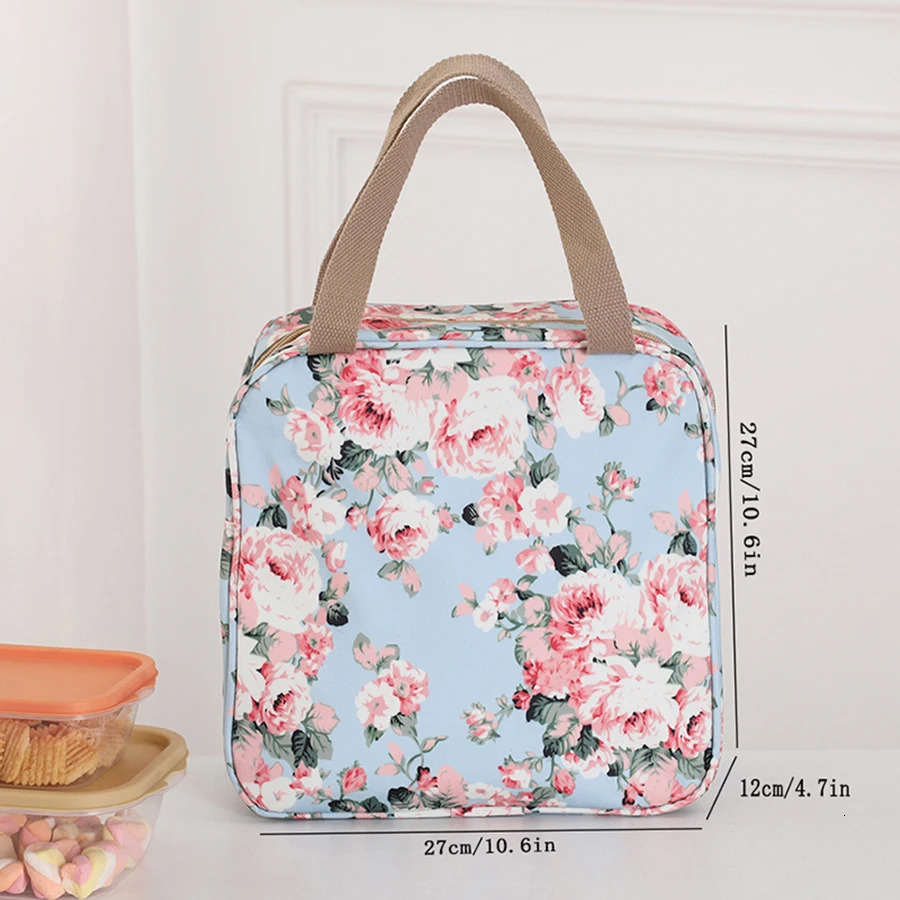 Fashion large capacity aluminum foil thickened handheld lunch bag daily carry heat preservation lock fresh lunch box lunch bag 250723