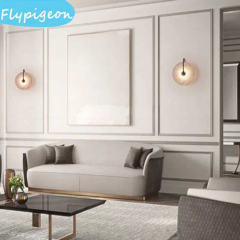 Nordic Marble Wall Lamp Modern LED Dimmable Wall Light for Tea Room Bedroom Restaurant Living Room Lighting Fixtures Decor Lamp XJ250725