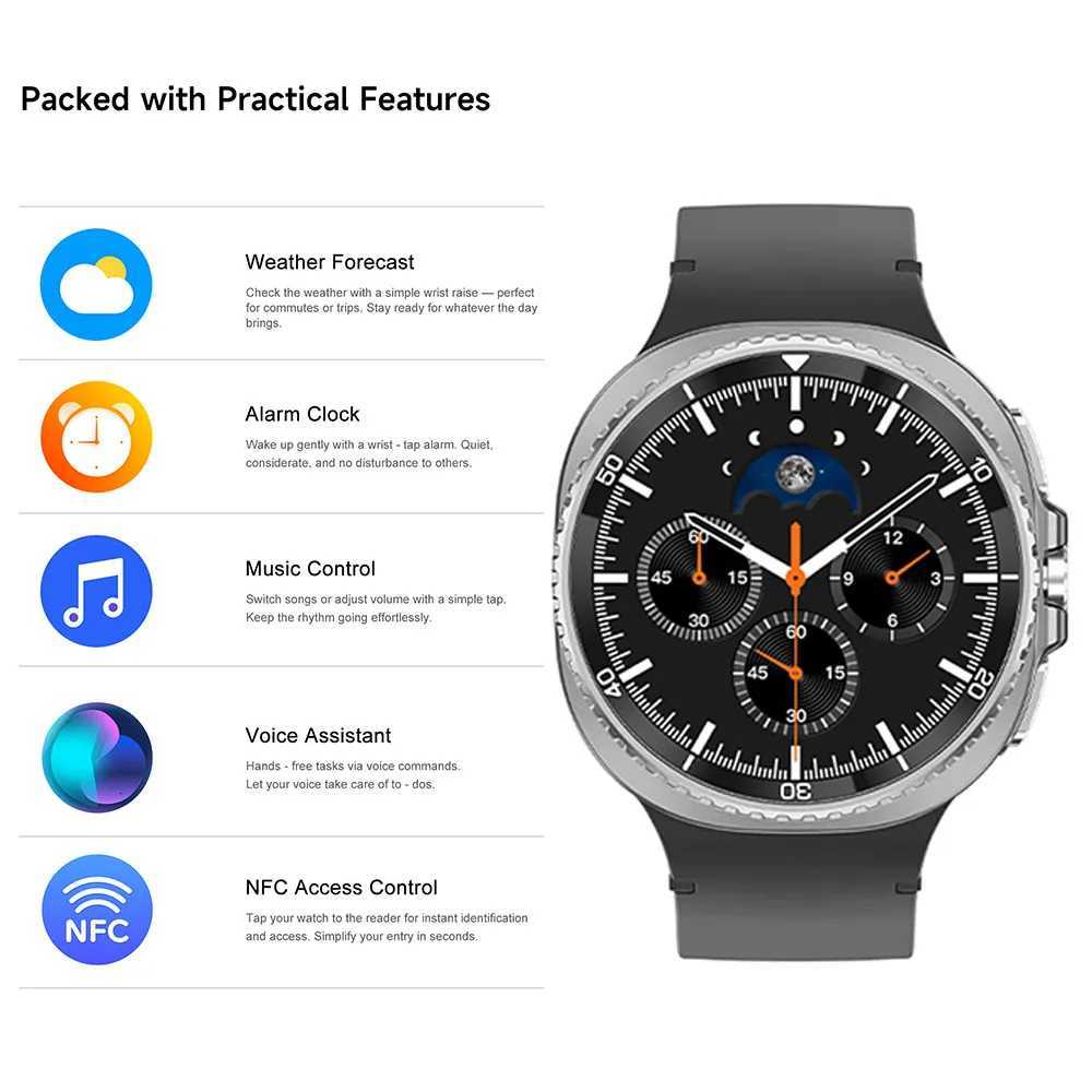 2025 New Galaxy Watch 8 tra Smart Watch Men GPS NFC 3ATM Waterproof 1.43 AMOLED Fitness Sport Tracker Health Start SmartWatch X250726