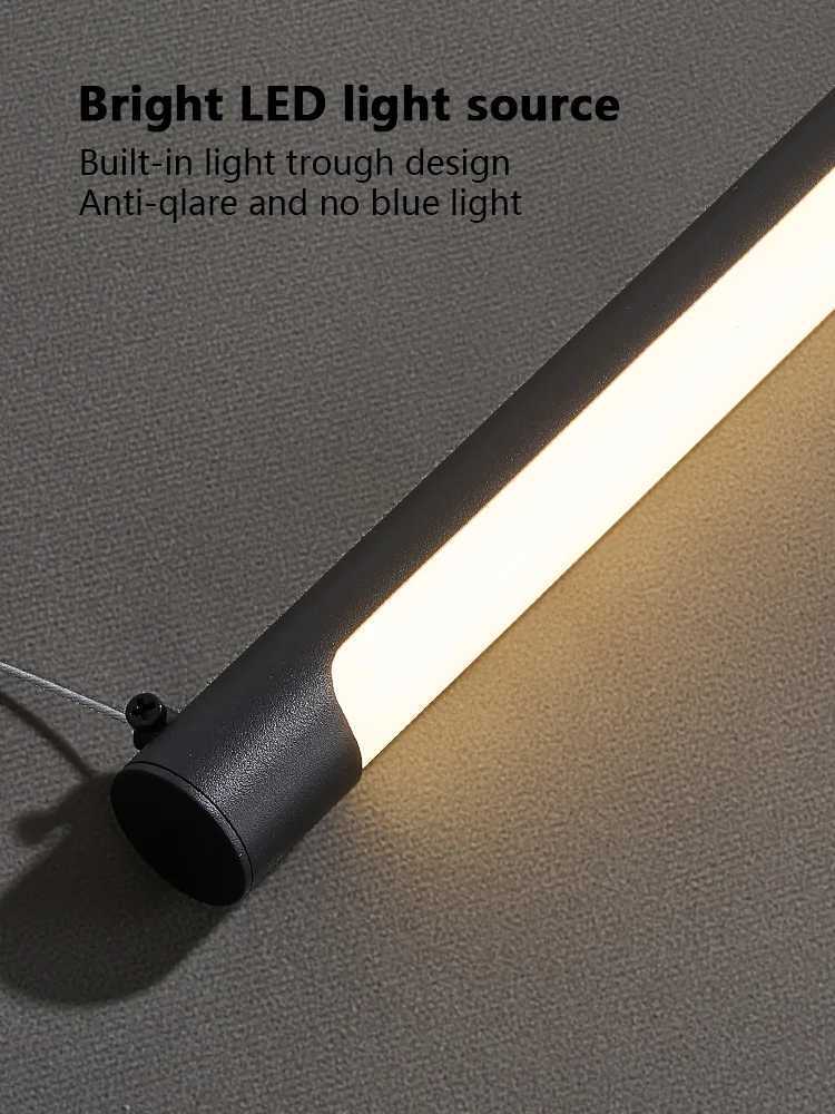 Nordic Light Creative Bar Counter Strip Designer Lamps LED Pendant Light for Dining Table Kitchen Chandelier Memory Function XJ250725