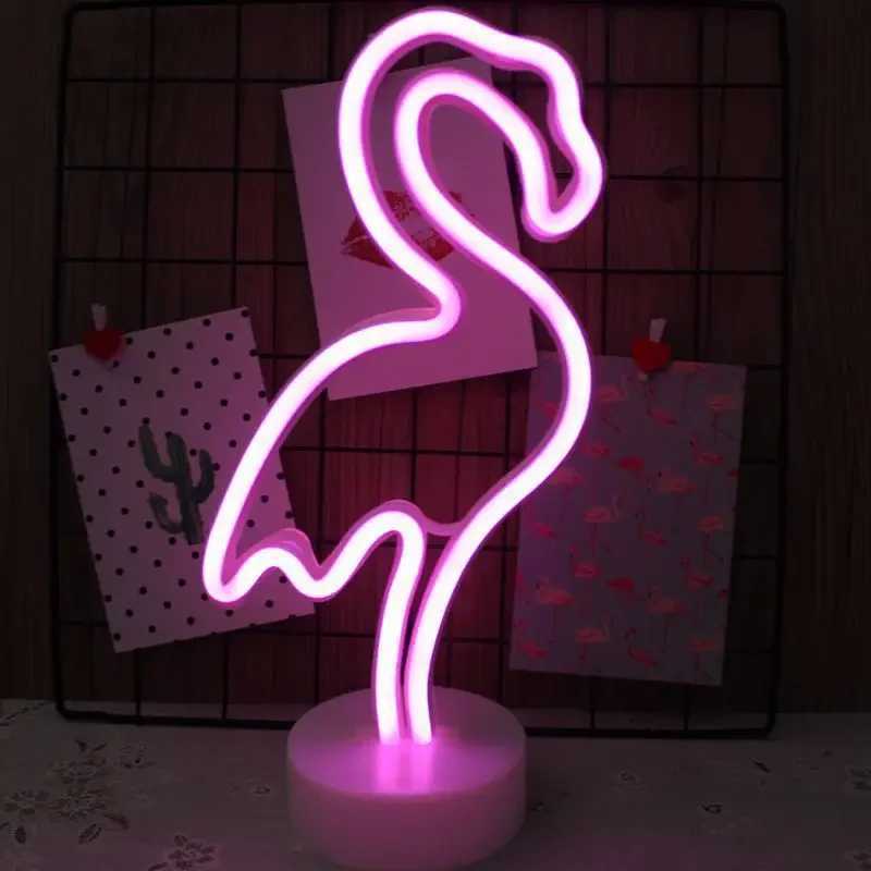 USB LED Neon Sign Light Holiday Flamingo Night Lamp Xmas Party Wedding Decoration Home Gift Cloud Heart Neon Light XJ250725