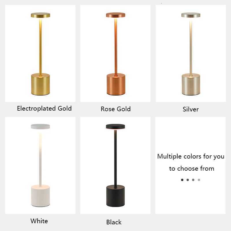 Classic Metal Touch Sensor LED Table Lamp Rechargeable Desk Lamp 3 Colors Creative Ambient Light Bar Room Decor Night Light XJ250725