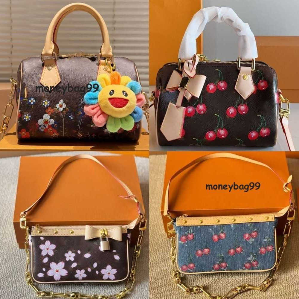 Shoulder Bags Evening Bags 10A vintage Womens tote bags blossom designer bag small cherry flower genuine leather crossbody luxury women Handbag fashion purse