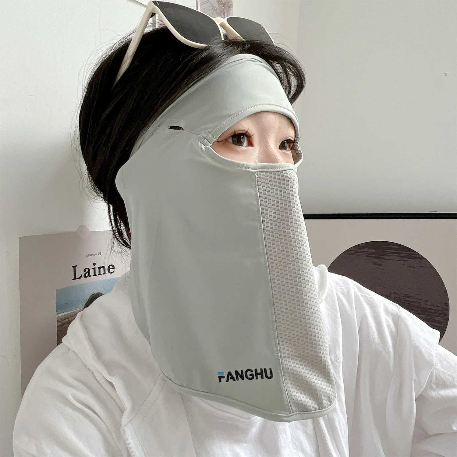 UV Protection Silk Mask Sun Proof Bib Solid Color Face Cover Face Shield Summer Face Scarves Sunscreen Face Scarf Riding Z250725