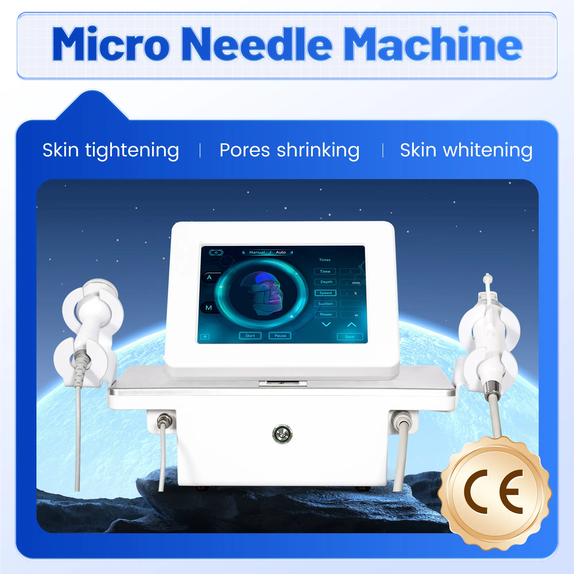 Full Skin Care Device For Acne Removal And Scar Stretch Mark Reduction Skin Firming Effective Skincare 2 In 1 Machine