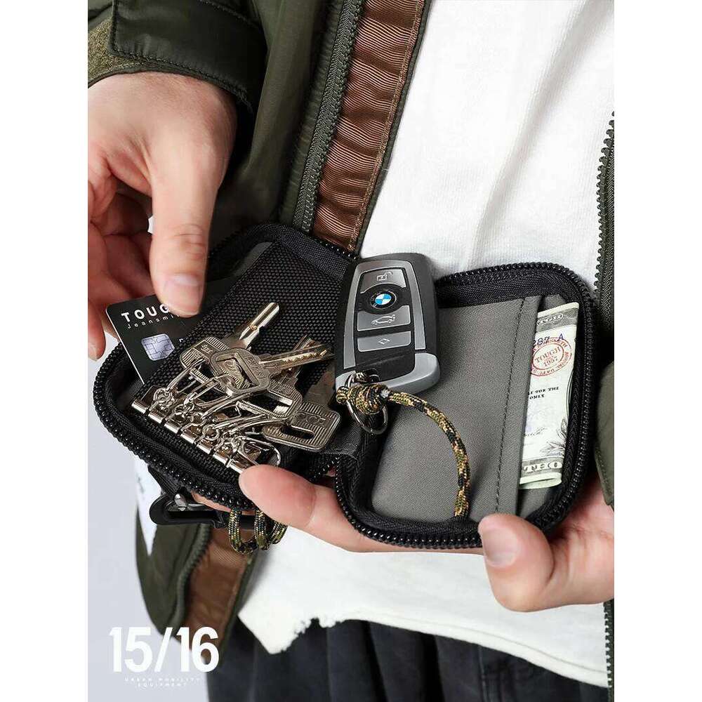 Japanese Style Casual Car Holder Men Coin Waterrpoof Organizer Samll Wallet Purse Edc Pouch Key Bag