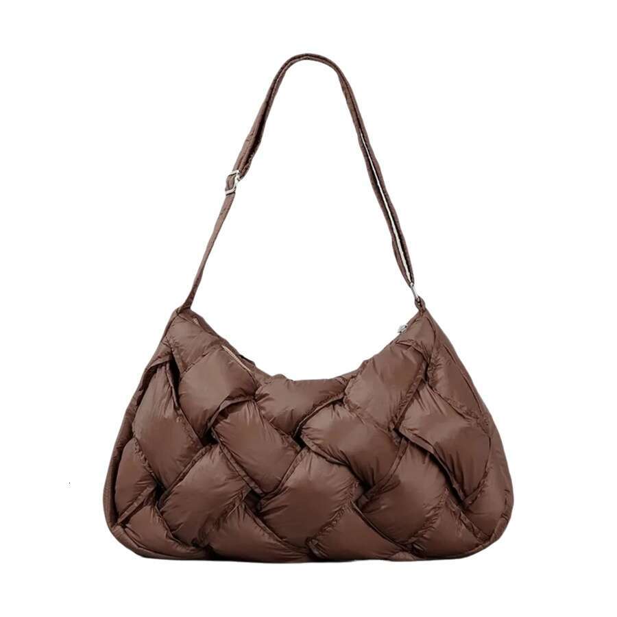 New Large Capacity Lightweight Nylon Stuffed Women Crossbody Simple Weave Space Cotton Tote Bag Motorcycle