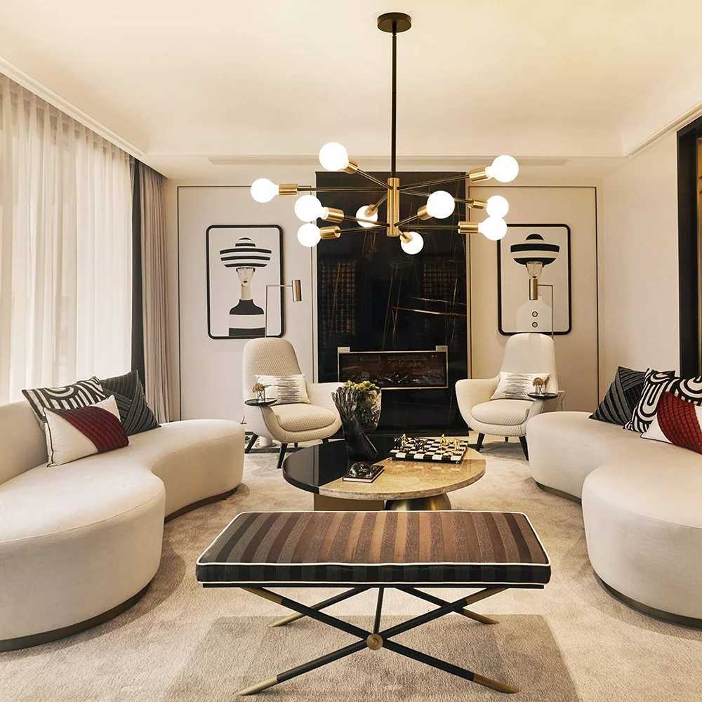 Nordic LED Chandelier Minimalist Magic Bean Pendant Lights for Living Room Bedroom Restaurant Hotel Indoor Decorative Lighting XJ250725