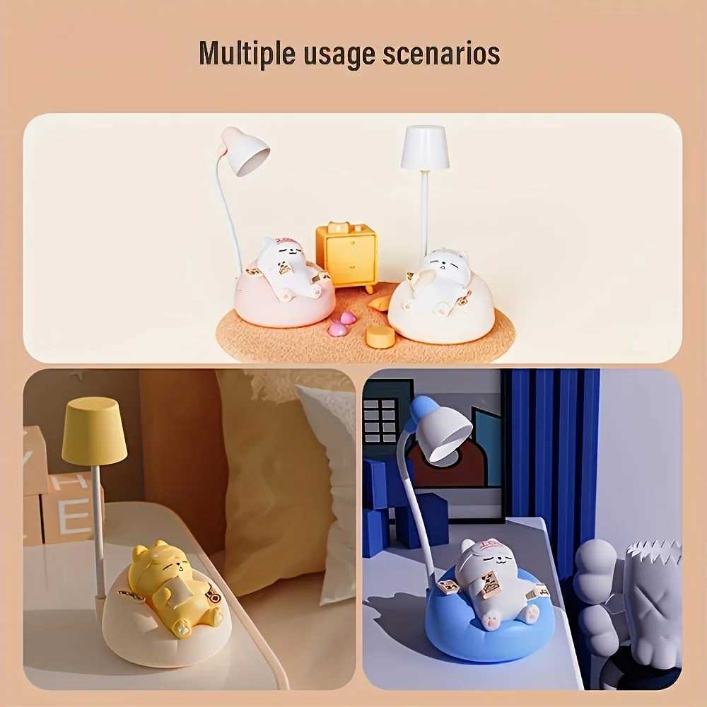 ute Cat Night Light Accompany Children Birthday Gift Rechargeable Cartoon Silicone Lamps Room Bedside Decoration Soft Table Lamp XJ250725