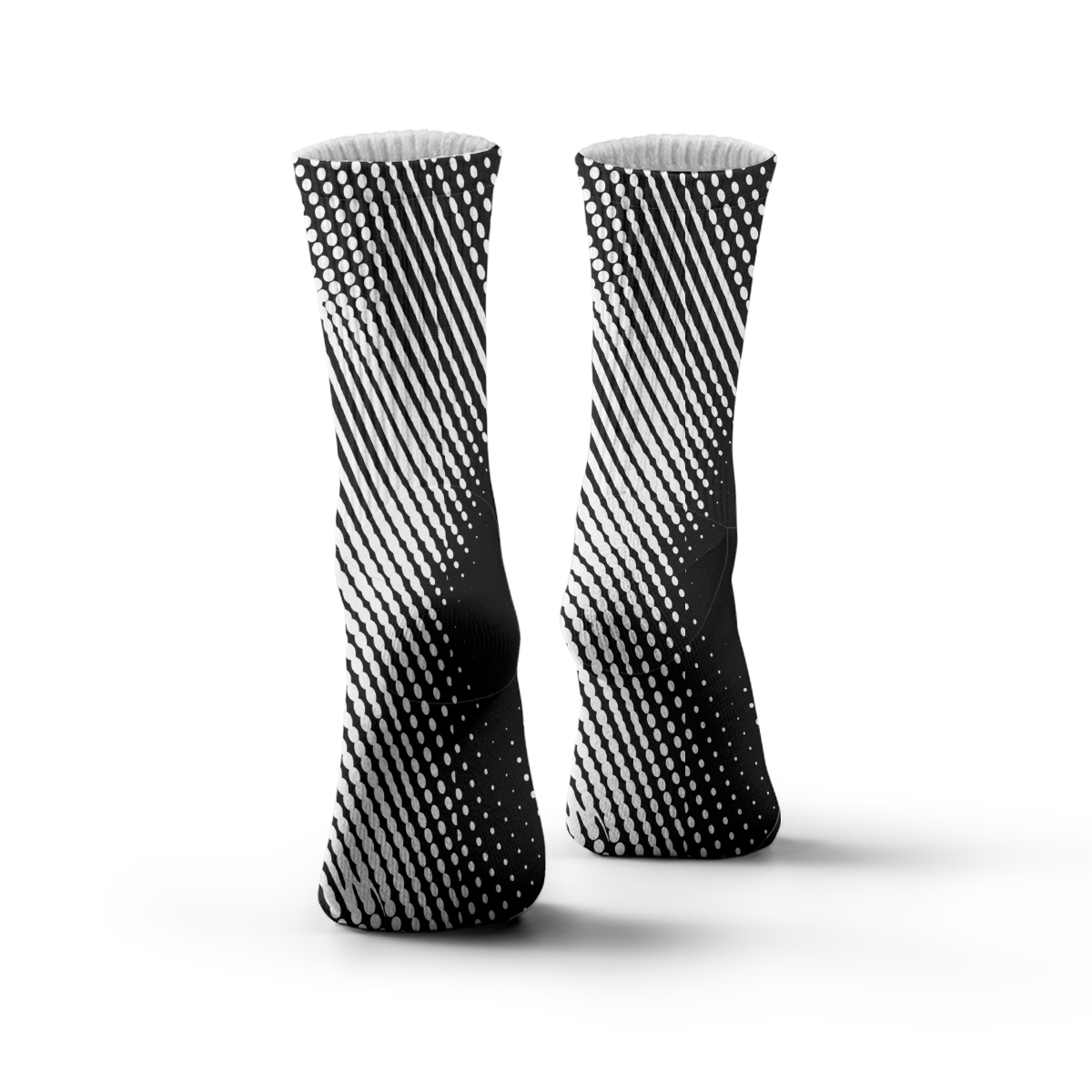 Black & White Geometric Tech Unisex Tube Designer Socks C092