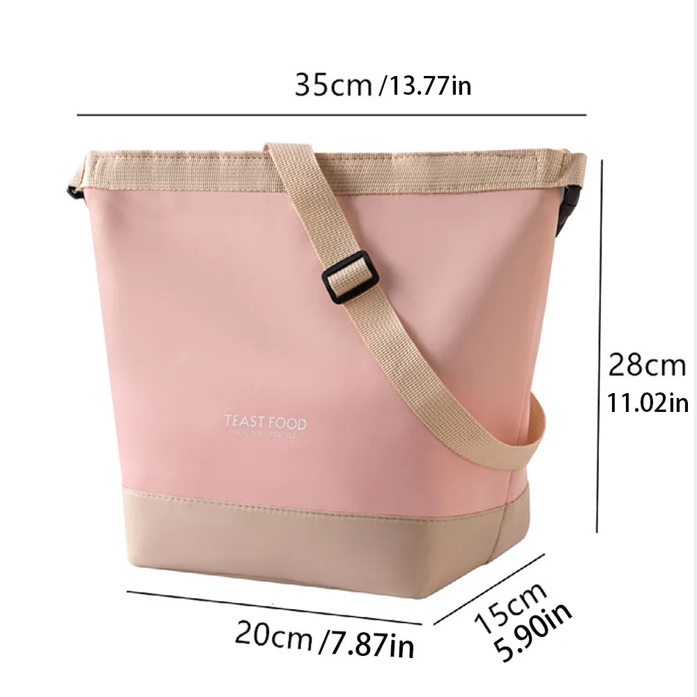 Crossbody hand-held lunch bag shoulder strap lunch box bag travel outdoor picnic bag insulated bag bento bag A-DH 250723
