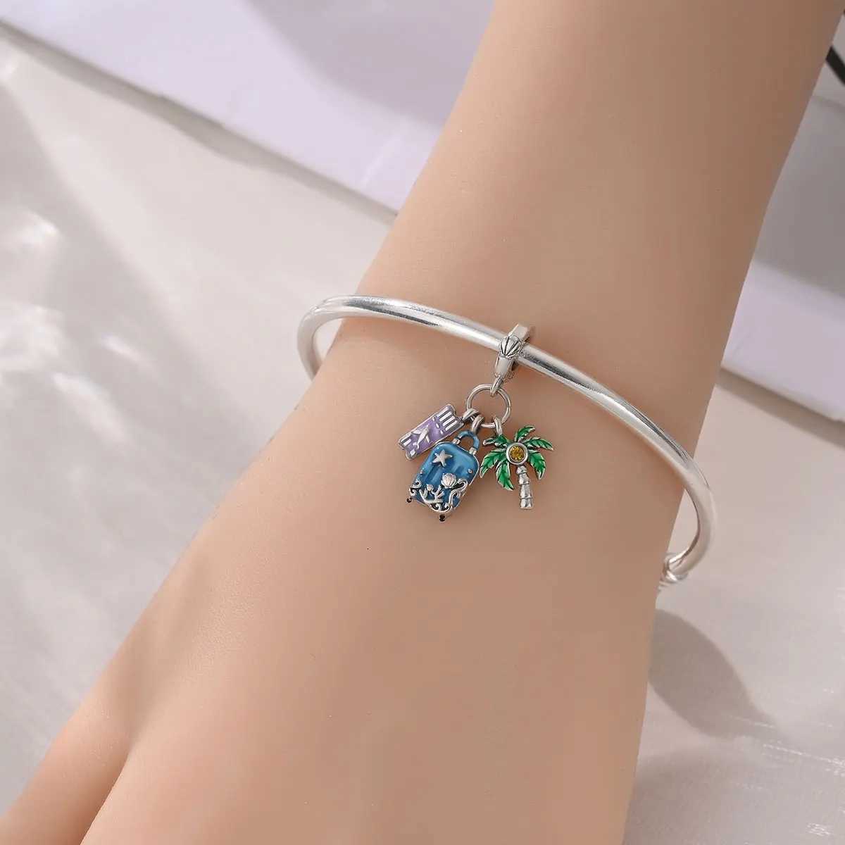 925 Sterling Silver Airplane Travel Charms Plane Pendant Bead Fits Original Bracelet for Women Necklace DIY Fine Jewelry Gift XJ250726