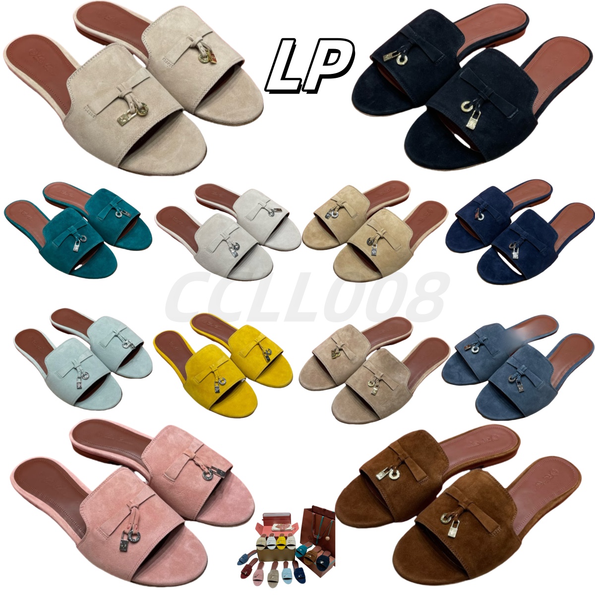 Designer Slippers Classic Luxury French Genuine Cow Leather Mules High-end Flat Lazy Casual Slippers for Women Outside Shoes