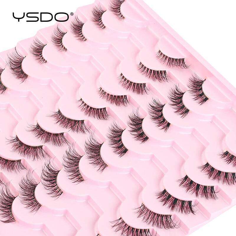 Half Eyelashes 5/10/14/20 Pairs Natural Faux Mink Cat Eye Wispy Fluffy Eyelash Extension Makeup Manga False Lashes X250725