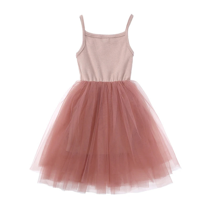 Summer Girls Sling Dress Baby Mess Sleeveless Princess Kids Clothes Outfits Ballet Party 250725