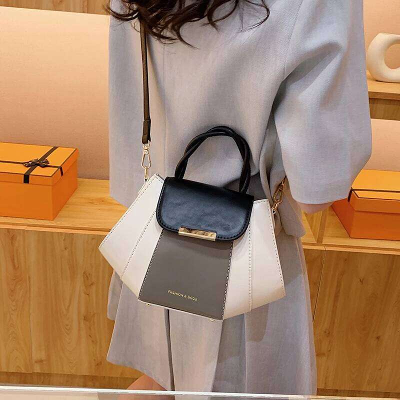 High Quality Soft Leather Handbag Women Purses Female Designer Patchwork Ladies Shoulder Crossbody Bag Sac A Main New