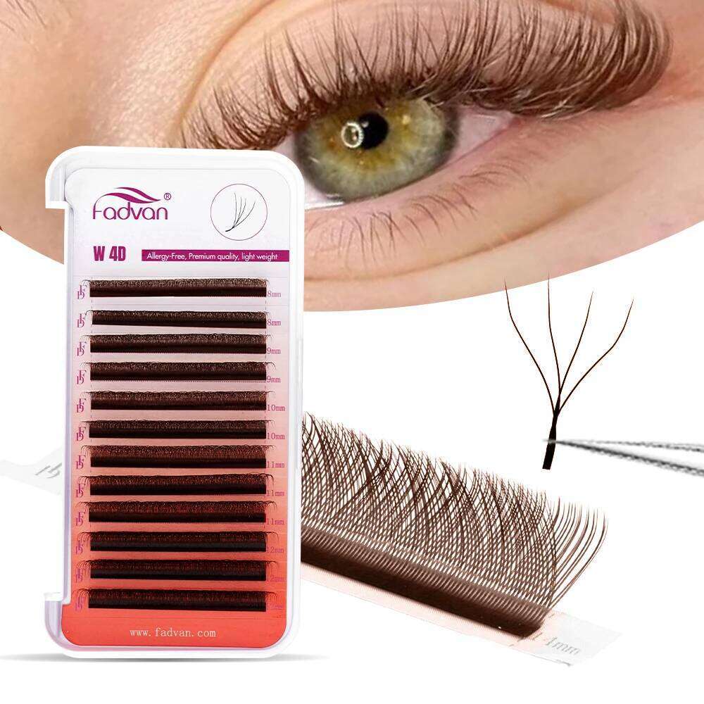 Fadvan Brown YY/3D/4D/5D Eyelash Extensions Premade Fan Comfortable Faux Mink Volume Lashes X250725