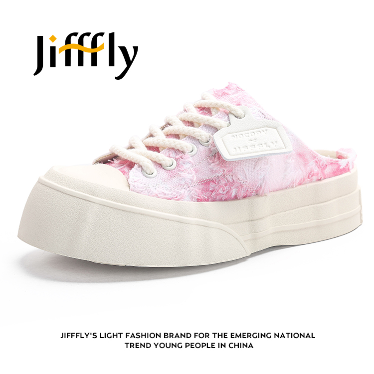 Jifffly Women's Canvas Slip-On Sneakers - Fall Outerwear Low Top Soft Sole with Height Boost