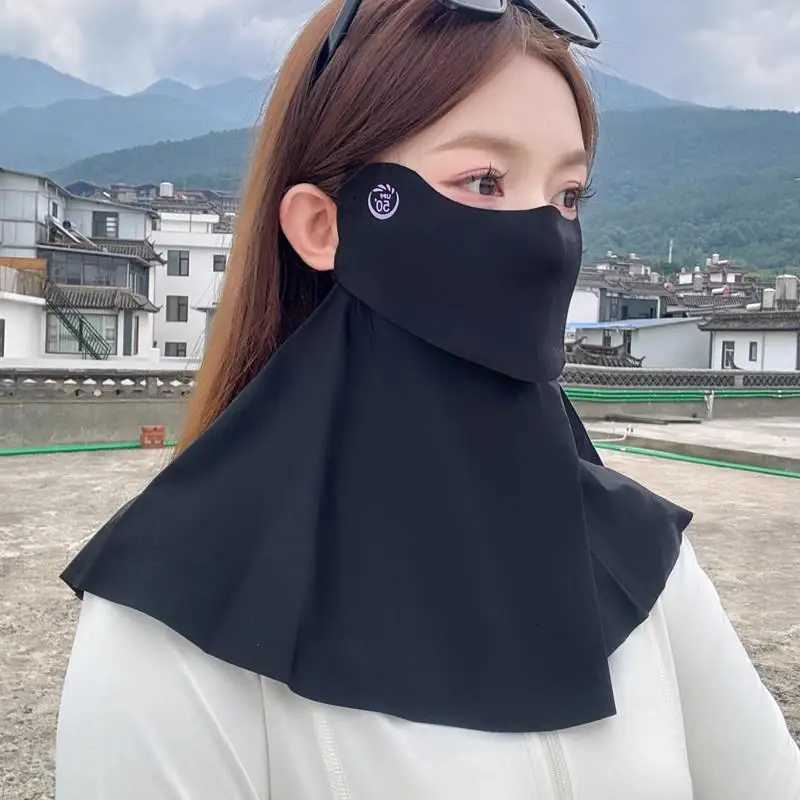 3D Silk UPF50+ UV Protection Face Mask for Women Summer Outdoor Cycling Hiking 360 Face Neck Cover Cool Balaclava Scarf Z250725