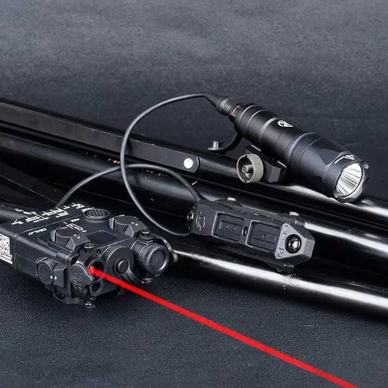 TacticalDBAL A2 Red Green Dot Surefi M300 M600 Flashlight Pressure Switch Hunting Airsoft Weapon Light for 20mm MLOK KEYMOD Rail W250722