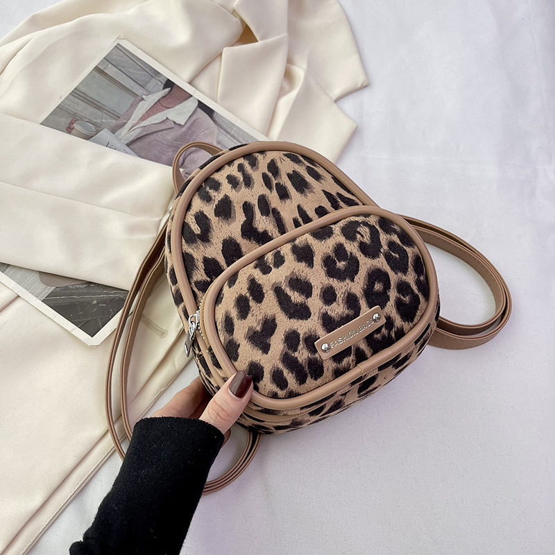 Luxury Brand Designer Bag Women's Bag This Year's Luxury bag Trendy Bag Women's New Fashion Leopard Print Backpack Autumn Texture Simpl