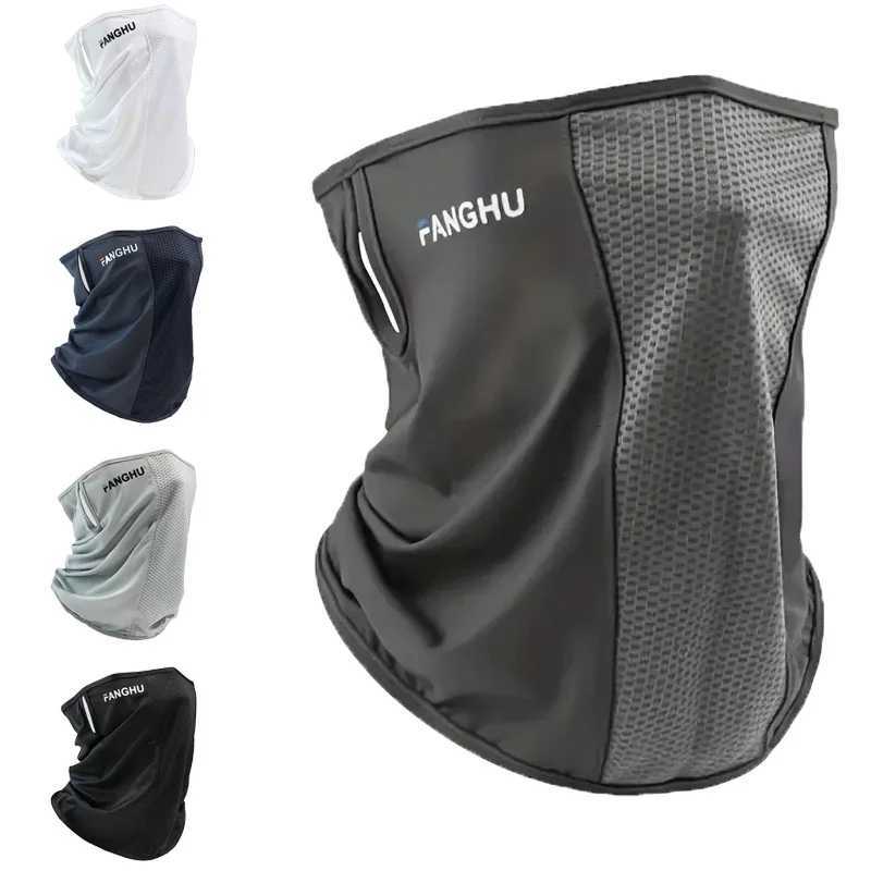 Anti-UV Cycling Mask Breathable Silk Face Scarf Neck Cover Outdoor Sport Sunscreen Balaclava Hanging Ear Elastic Face Cover Z250725
