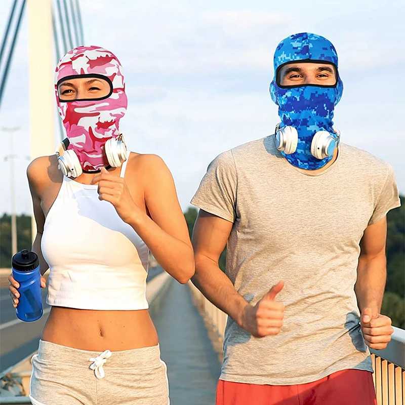 Camouflage Balaclava Full Face Cycling Mask Quick Dry Outdoor Road Bike Helmet Scarves Liner Caps MTB Cycling UV Protection Cap Z250725