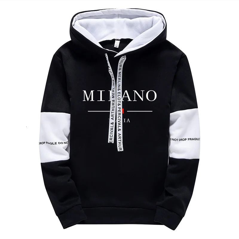 est Fahsion Mens Sportswear Hooded Sweatshirts Jogger Pants Male Daily Casual Sport Jogging Suit Italia Milan Printed Hoodies 250717