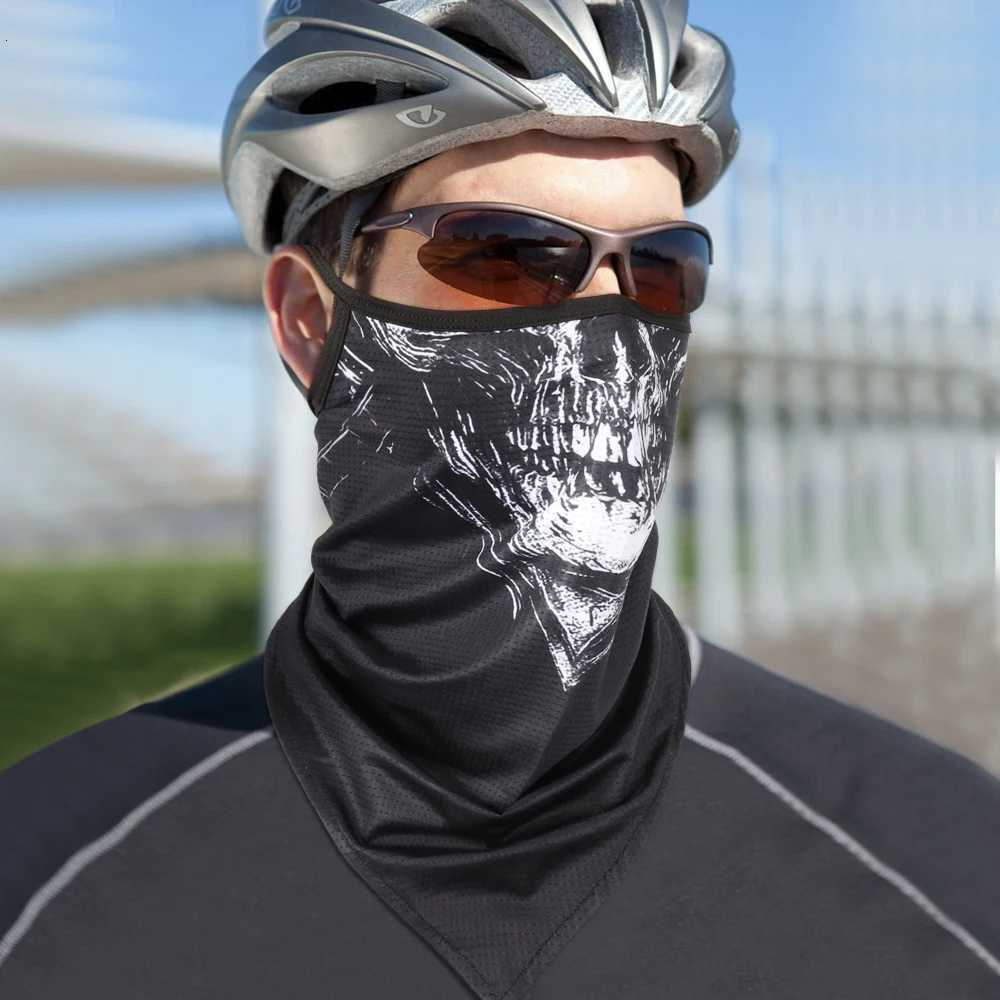 Skull Print Quick-drying Bandana Summer Scarf Breathable Half Face Cover Reusable Neck Gaiter Mask Sport Cycling Hiking Fishing Z250725