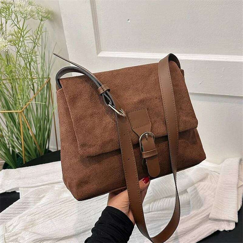 Vintage Underarm Shoulder Bag Fashion Faux Suede Shoulder For Women Crossbody Bags Designer Handbags And Purses