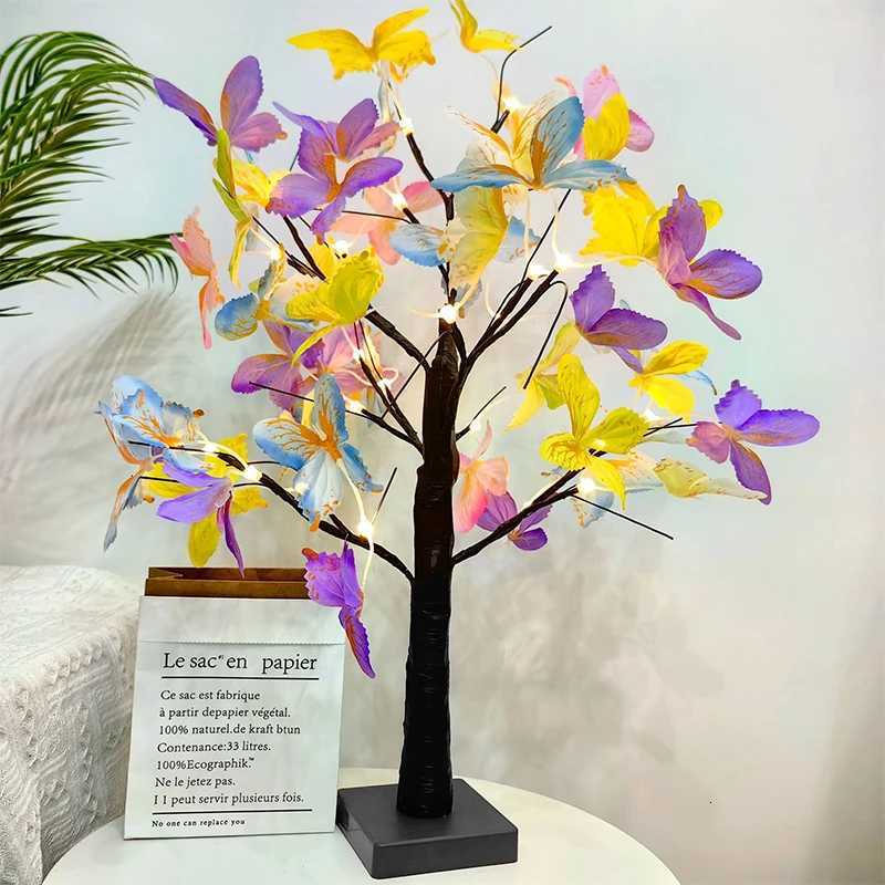 Tabletop Bonsai Tree Lights Butterfly Tree Lamp DIY Decorative LED Night Light for Gift Party Holiday Camping Summer Home Decor XJ250725