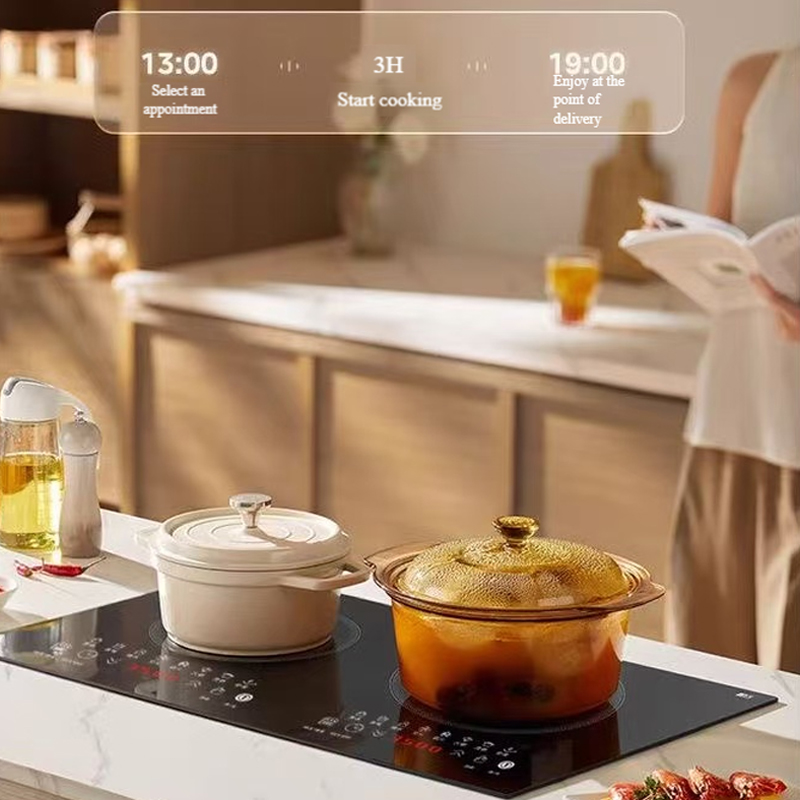 AKASHA induction cooker + electric ceramic stove combination built-in 2400W+2400W high-power, Fierce fire, high efficiency, energy saving ACD-113