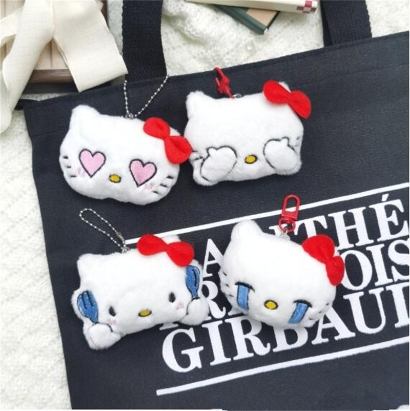 Wholesale Hello Kitty Keychain Pendant Cartoon Kawaii Kitty Cat Plush Doll Women Bag Pendant Decorations Birthday Gift Plush Keychain Pendant Bag Acce