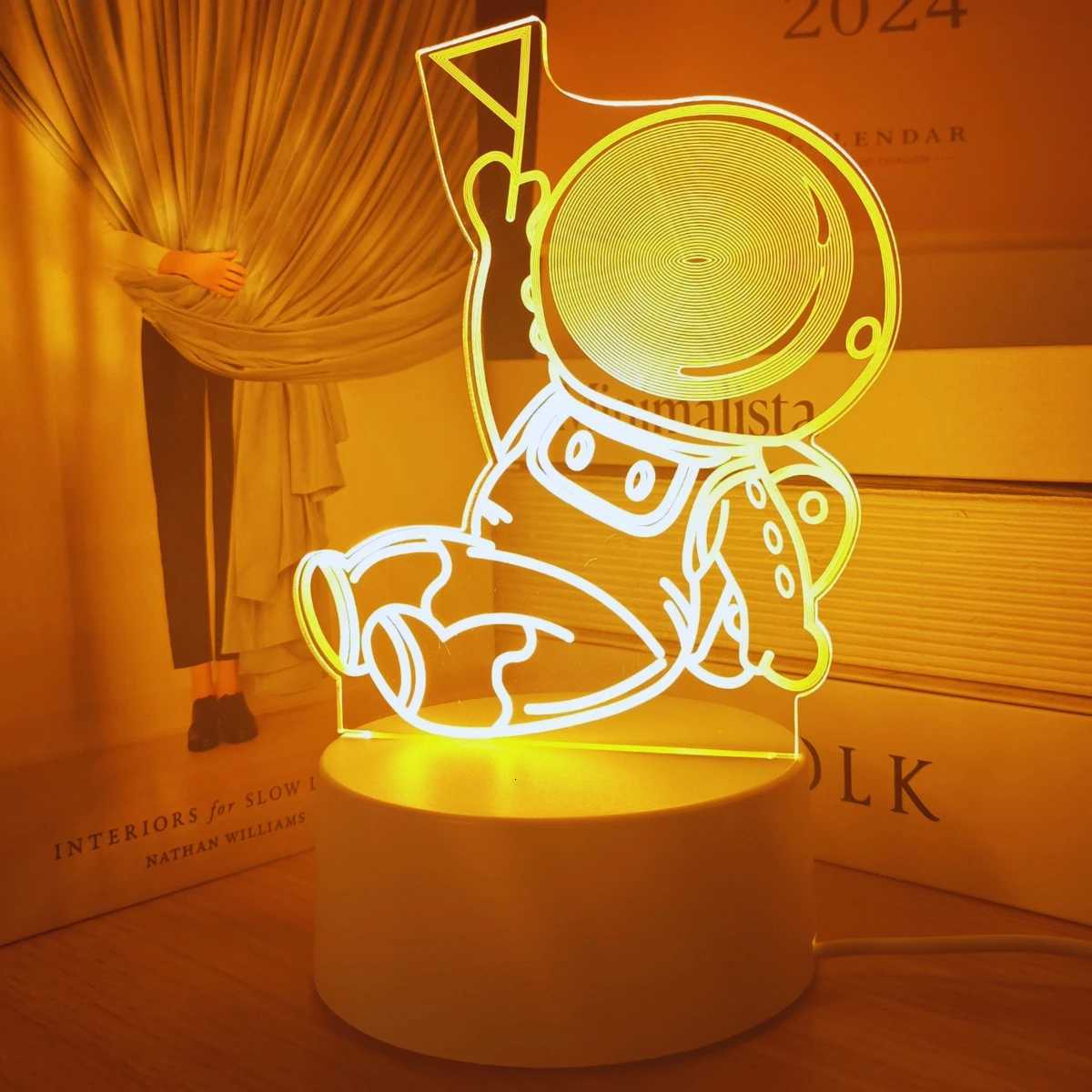 3D Astronaut USB Night Light for Bedroom Living Room Decorative Light Desk Lamp XJ250725