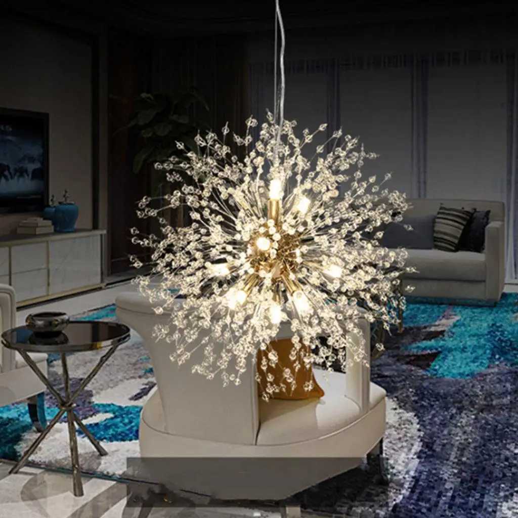 Firework Chandelier Modern LED Crystal Ceiling Lights Living RoomXJ250725