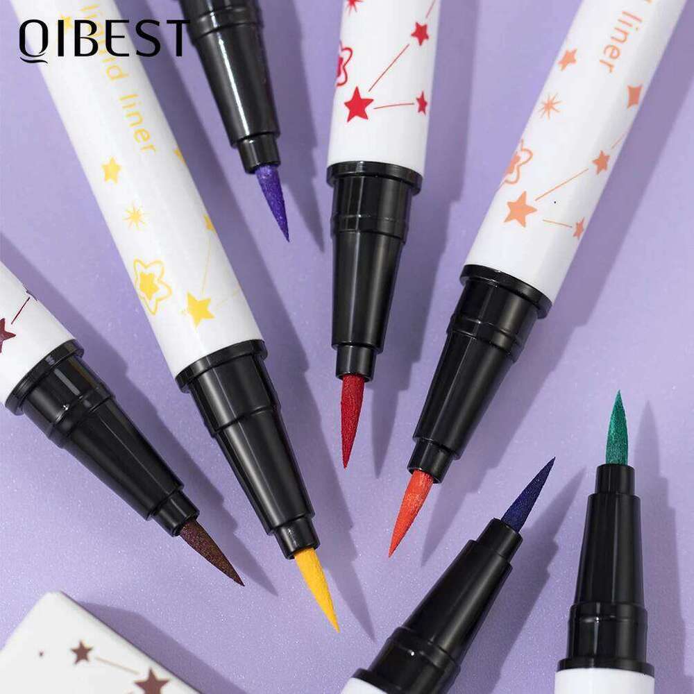 QIBEST High Pigment Pencil Waterproof Sdgeproof Makeup Eye Liner Liquid Black Eyeliner Quick Drying Eyes Cosmetics X250726
