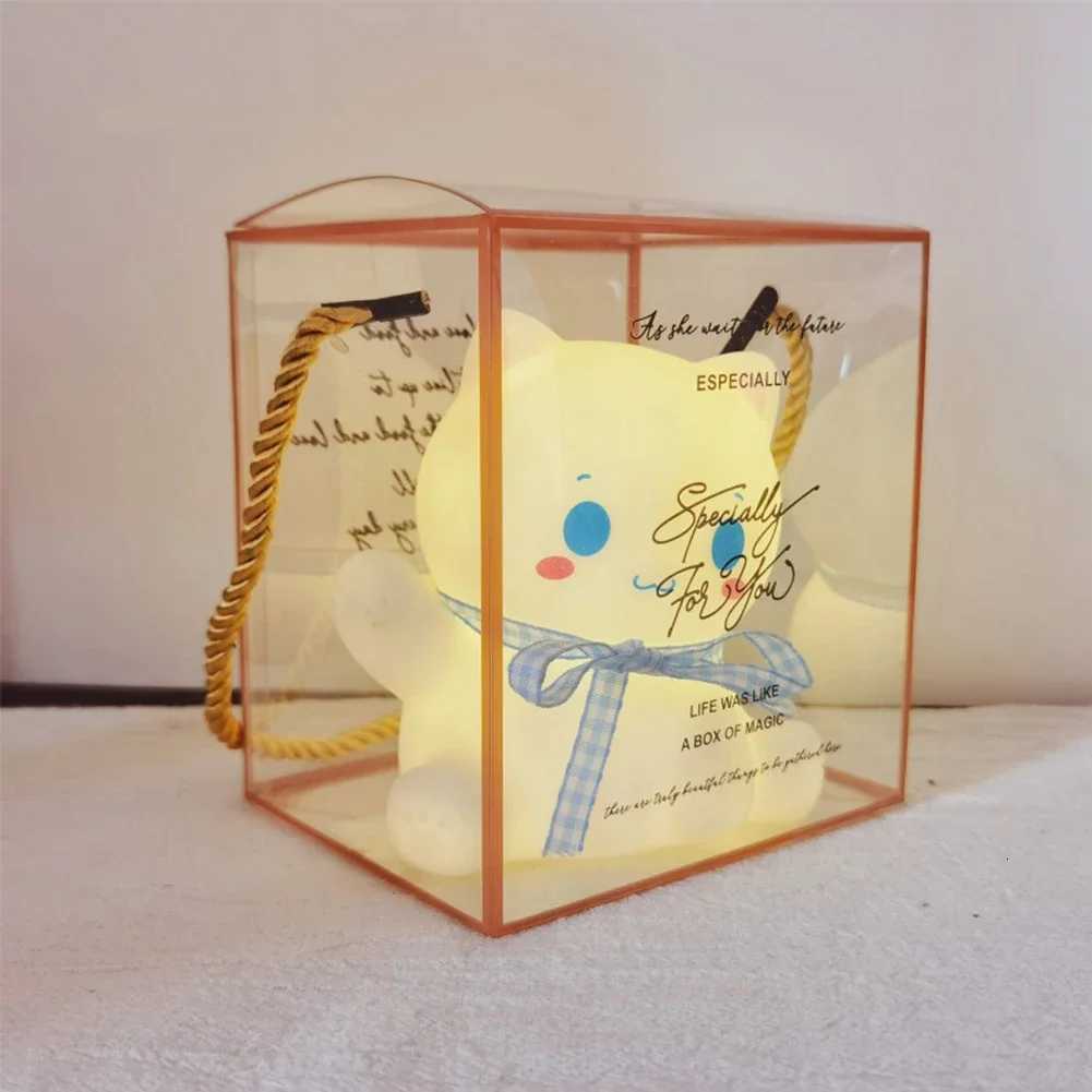 Big Face Rabbit Night Light Cute Silicone Rabbit Cartoon Soft Lamp Touch Night Light Childrens Sleep Light Room Decoration Gift XJ250725