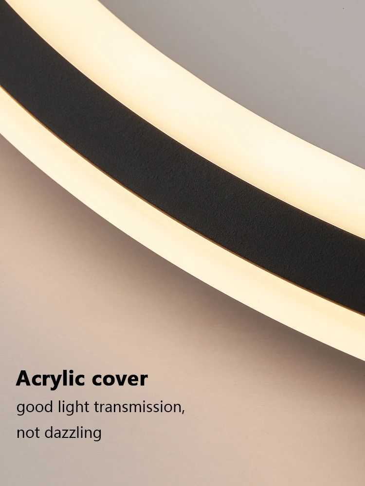 Living Room Chandelier Modern Simple Led Ring Master Bedroom Lamp Bar Island Table Restaurant Lamp Kitchen Pendant LightsXJ250725