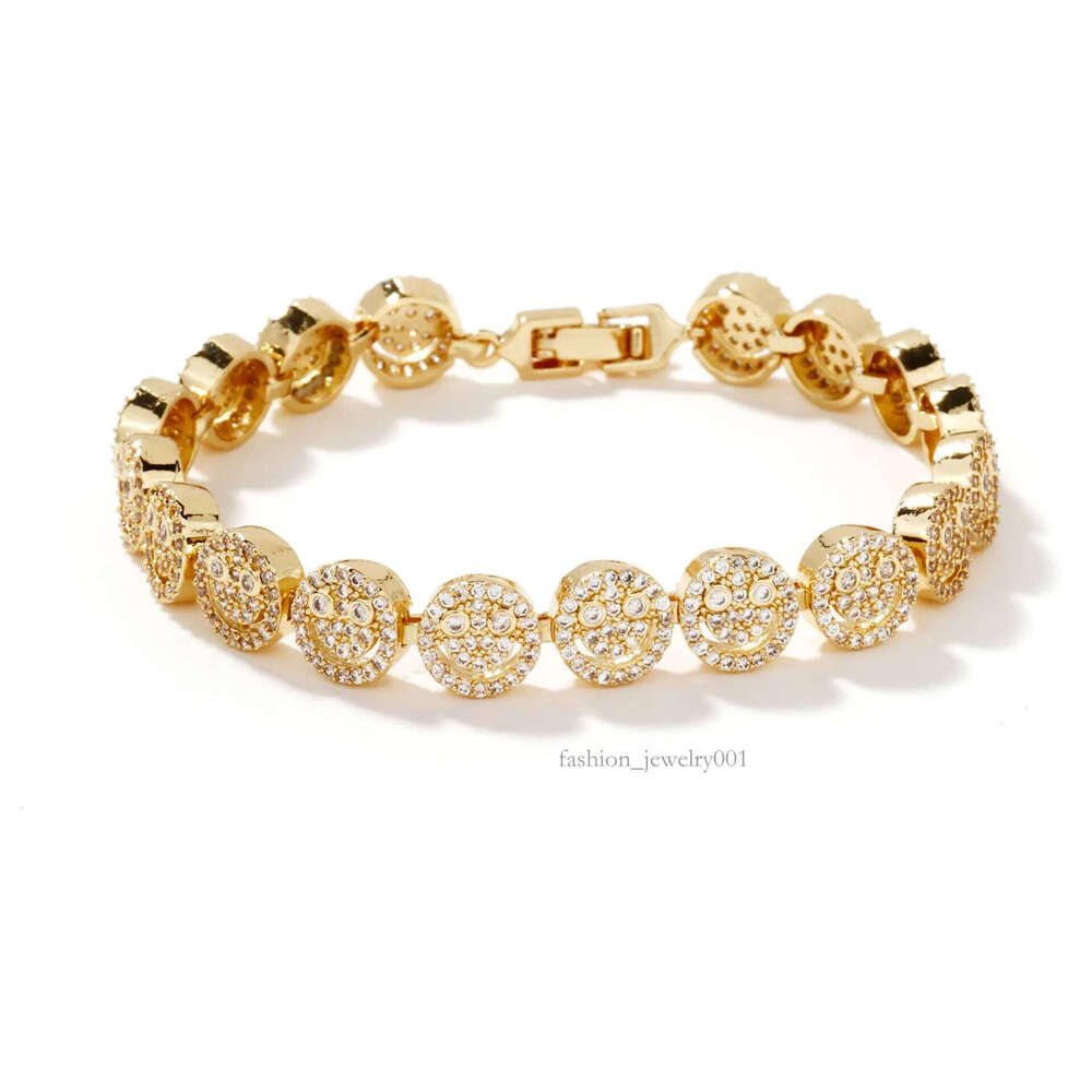 2024 New Designer jewelry Design Sterling Sier Bangle Vvs Dia Moissanite Fine Jewelry Smile Tennis Chain Bracelet for Men and Women