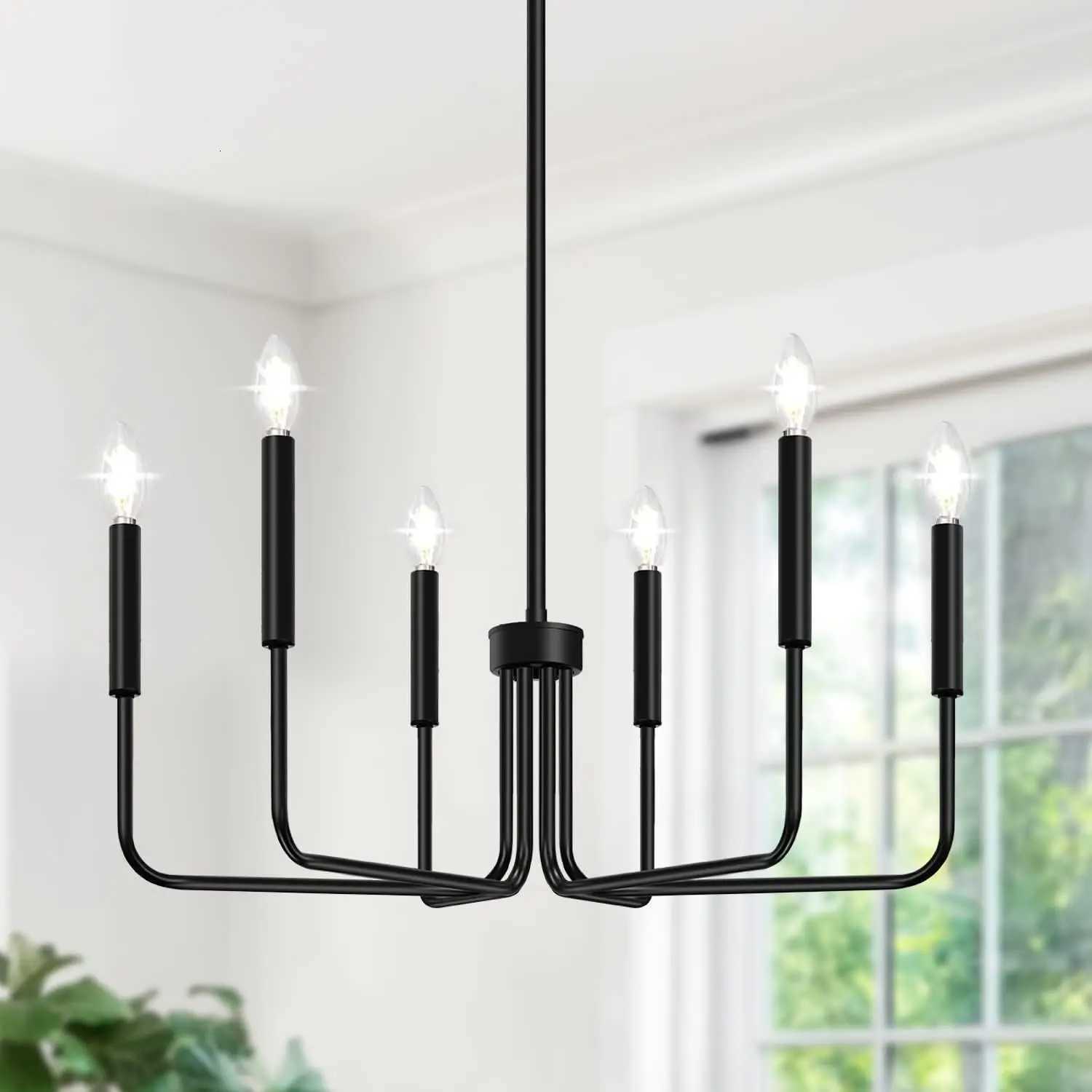 Loft Chandelier Light 6 Heads AC110-260V Modern Candle Ceiling Chandeliers Lamp Household Vintage Iron Hanging Lamps E14 Fixture XJ250725