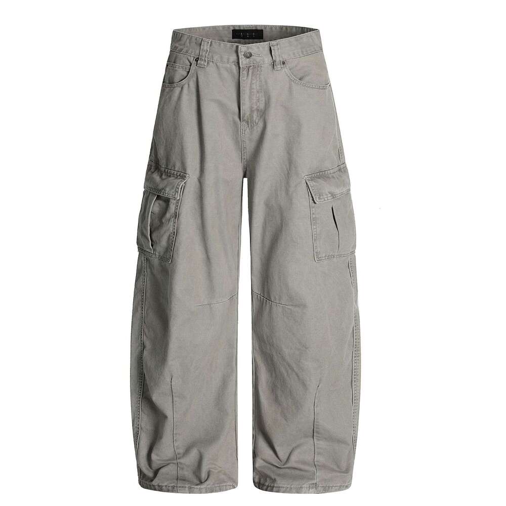 11Kn American Style Scimitar Cargo For Men And Women, Baggy Slimming Straight Loose Casual Multi-Pocket Trendy Long Pants