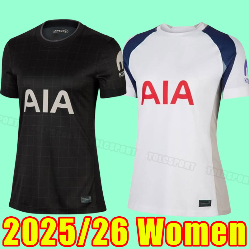 Women Soccer Jerseys Tottenham kit 25 26 SON BERGWIJN 2025 2026 jersey ROMERO REGUILON KULUSEVSKI RICHARLISON KANE SKIPP girl home away third