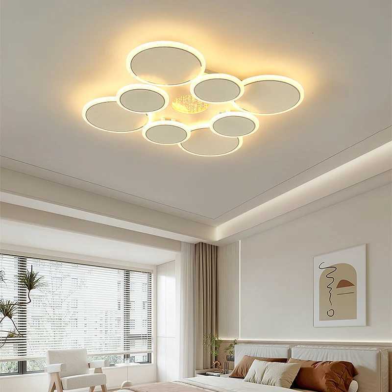 Nordic White Ceiling Chandeliers Living Room LED Light Ceiling Lights Fixture Dining Room Kids Room Creative Bedroom Ceiling LampXJ250725