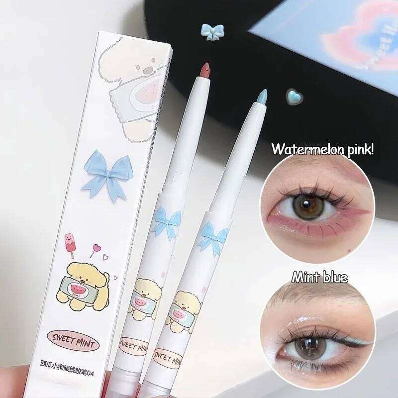 Glitter Eyeshadow Eyeliner Gel Pen Waterproof Not Blooming Quick Drying Pencil Highlight Tea Brown Eye Liner Makeup
