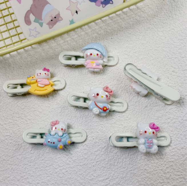 Children's cartoon Kitty hair clips cute and sweet girl bangs side clips wholesale night market stall headwear and hair accessories