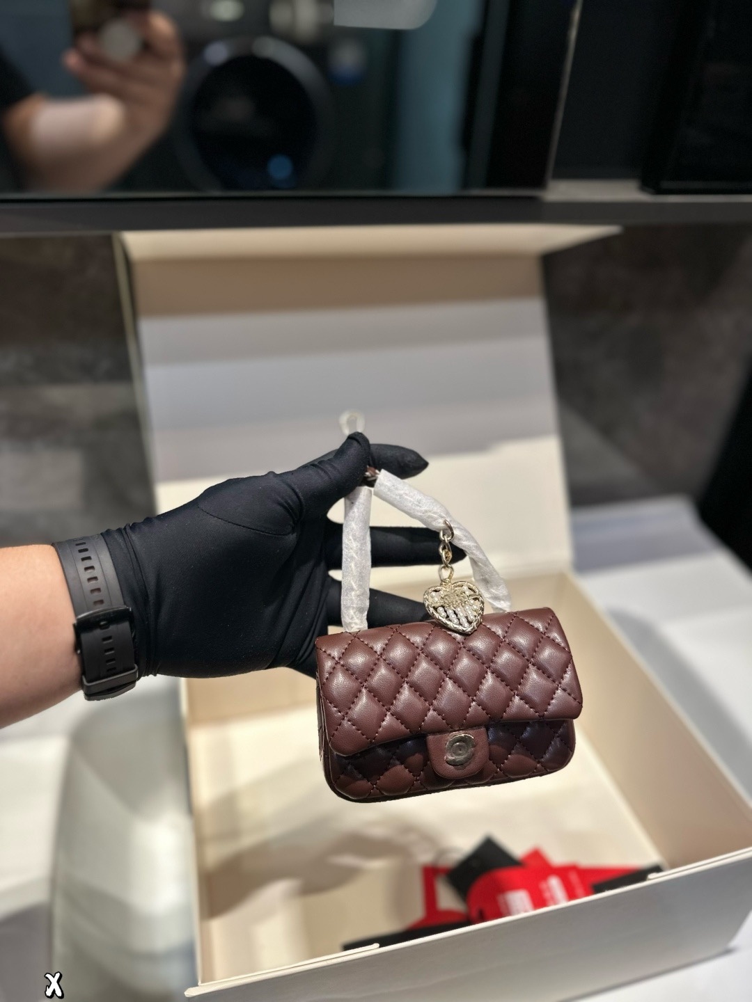 Luxury Mini Wallet cc Small Chain bag Mini CF Pearls Abacus Bags For Women Kids Purses Genuine Leather hand bag high quality bag 12*8cm