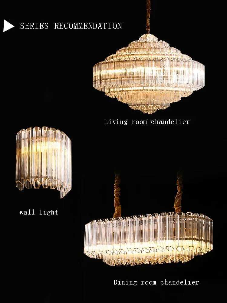 Modern Luxury Glass Crystal Chandelier Lighting Brown Designer Decoration Big Classic Hanging Lamps Living Room Home-appliance XJ250725