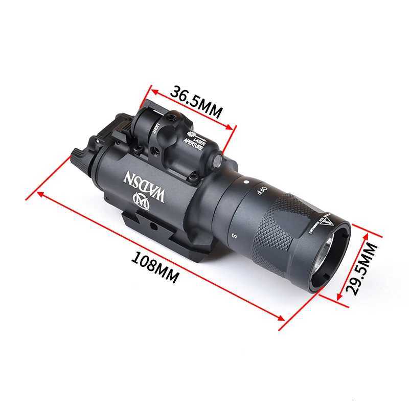 Surefire Tactical X400V Strobe Flashlight Red Dot Hunting Scout Weapon Light for Glock 17 Airsoft Pistol Gun Weapons Accessories W250722