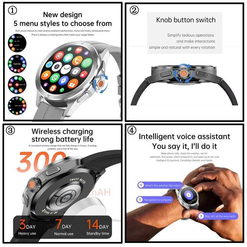 New For Xiai S4 tra Smart Watch Men AMOLED Outdoor Sports NFC GPS Heart Rate Waterproof Bluetooth Call Smartwatches X250726