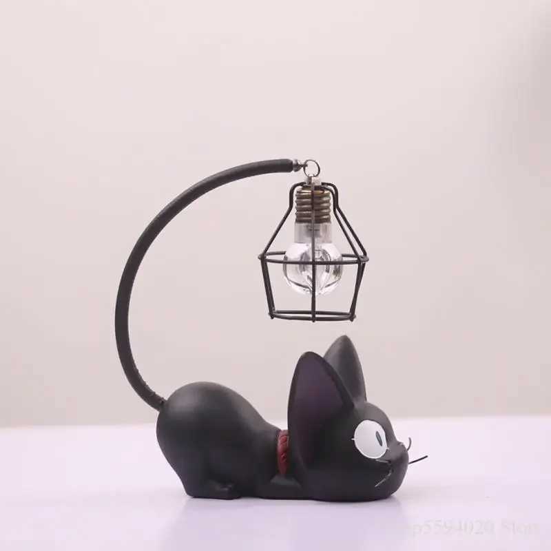 Miniature Cat LED Night Lamp Creative Resin Cat Animal Night Lamp Kitty Table Lamp Childrens Cartoon Room Lamp Decor Home XJ250725